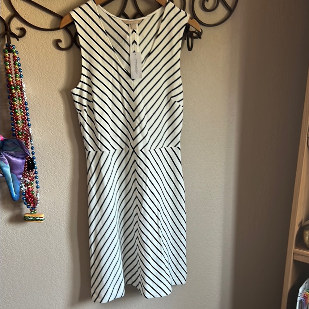 Striped Black and White Dress